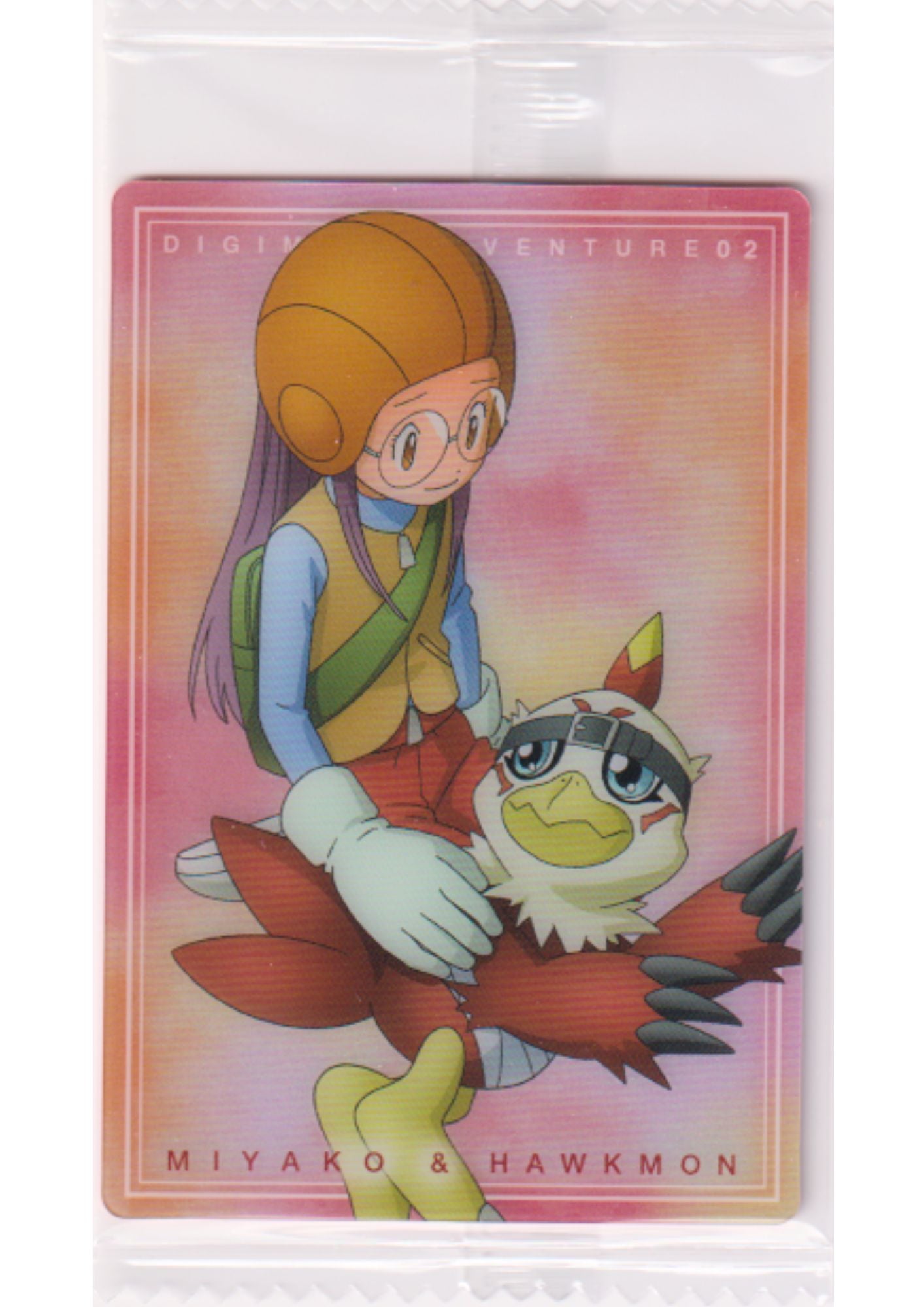 Miyako & Hawkmon No.11 | Digimon Bandai Wafer Card