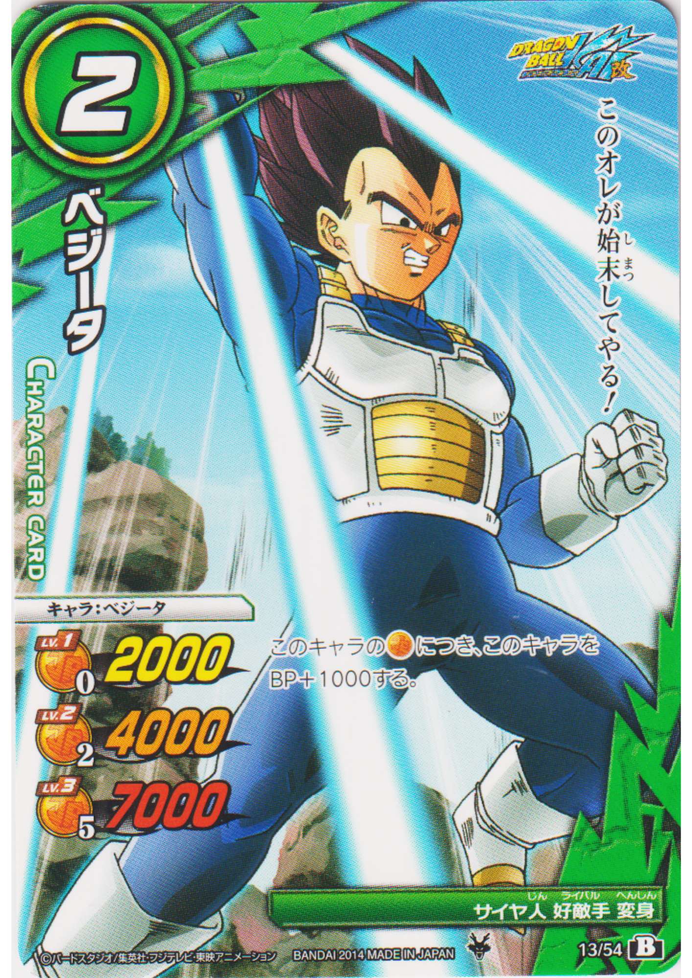 Vegeta 13/54 | Miracle Battle Carddass (DB15)