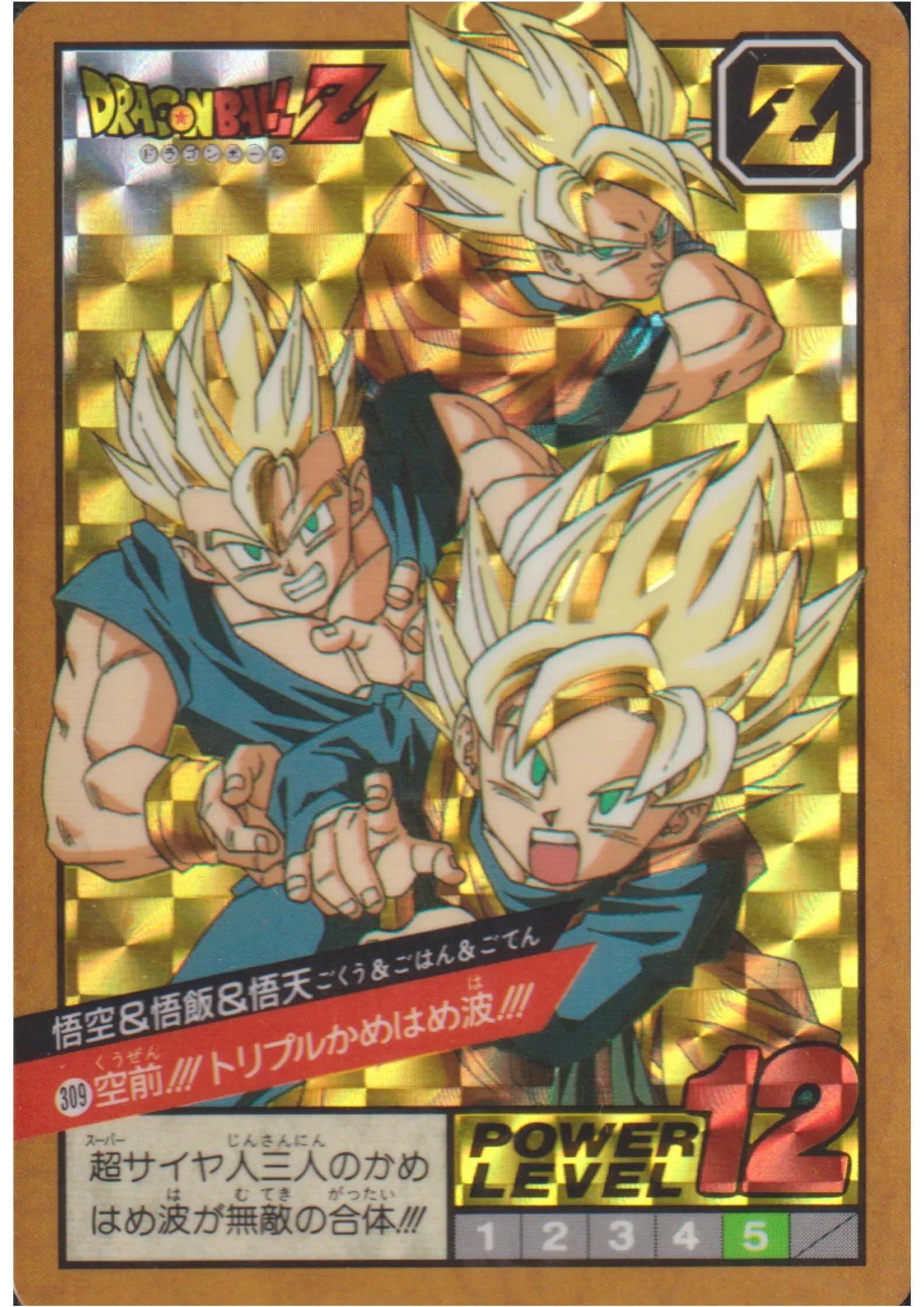 Goku & Gohan & Goten No.309 (Peeled) | Carddass Super Battle - ChitoroShop