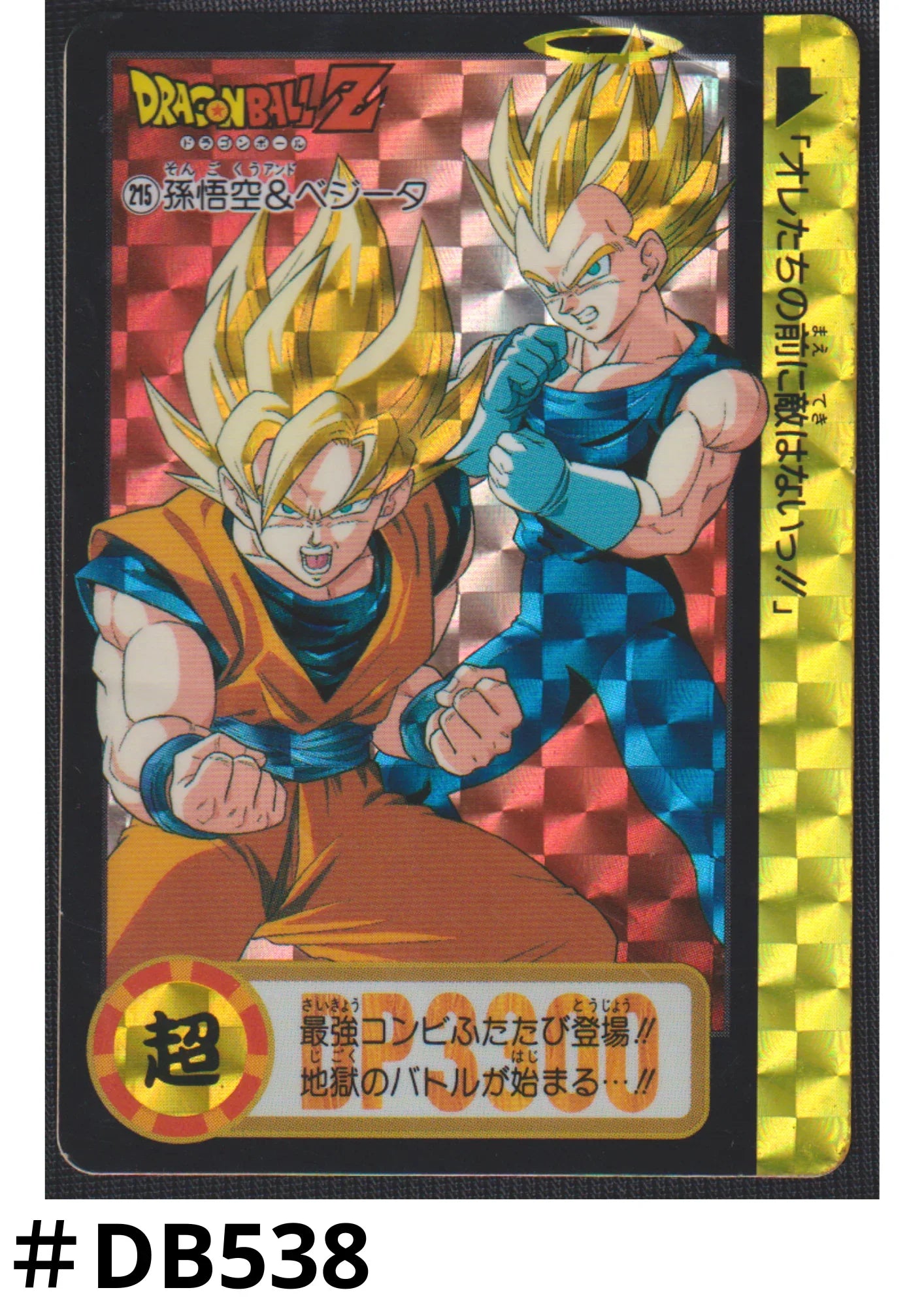 Goku & Vegeta No.215 | Carddass Hondan - ChitoroShop