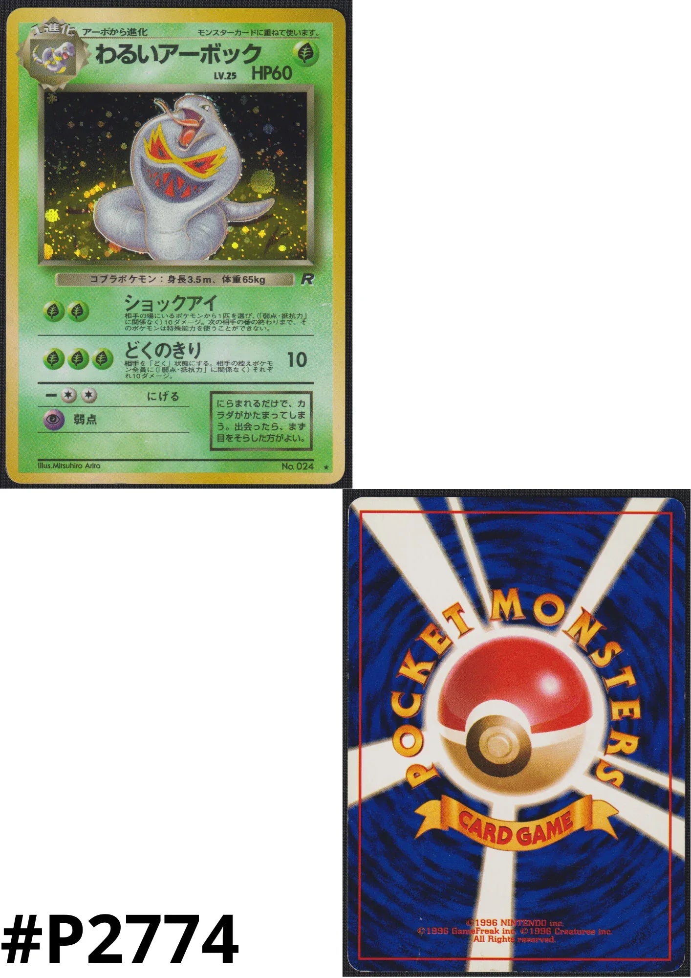 Dark Arbok No.024 | Rocket Gang - ChitoroShop