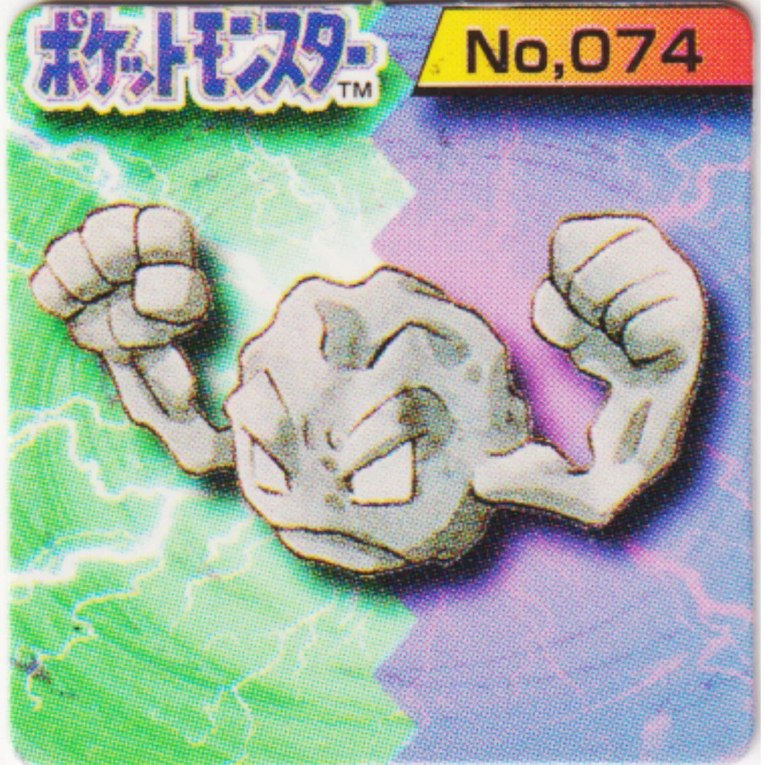 Geodude No.074 | Pokémon GB Pocket Card (Mini Card) - ChitoroShop