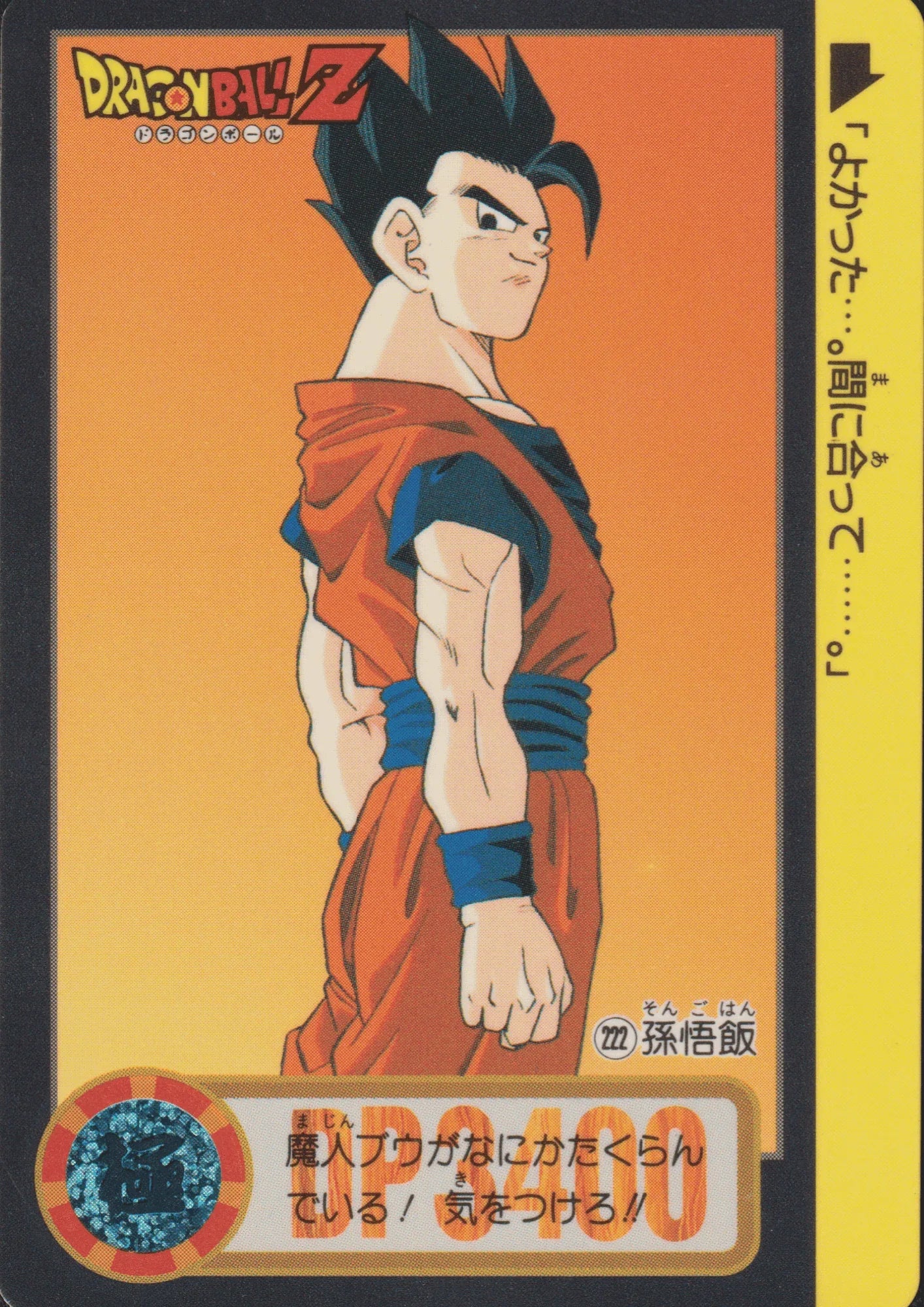 Gohan No.222 | Carddass Hondan - ChitoroShop