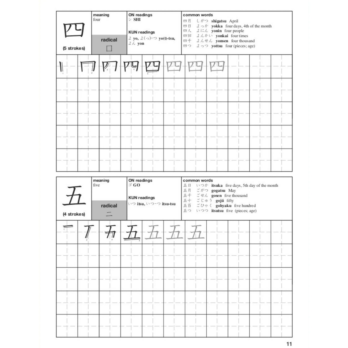 Manuel de Japonais : Learning Japanese Kanji Practice Book Volume 1 - ChitoroShop
