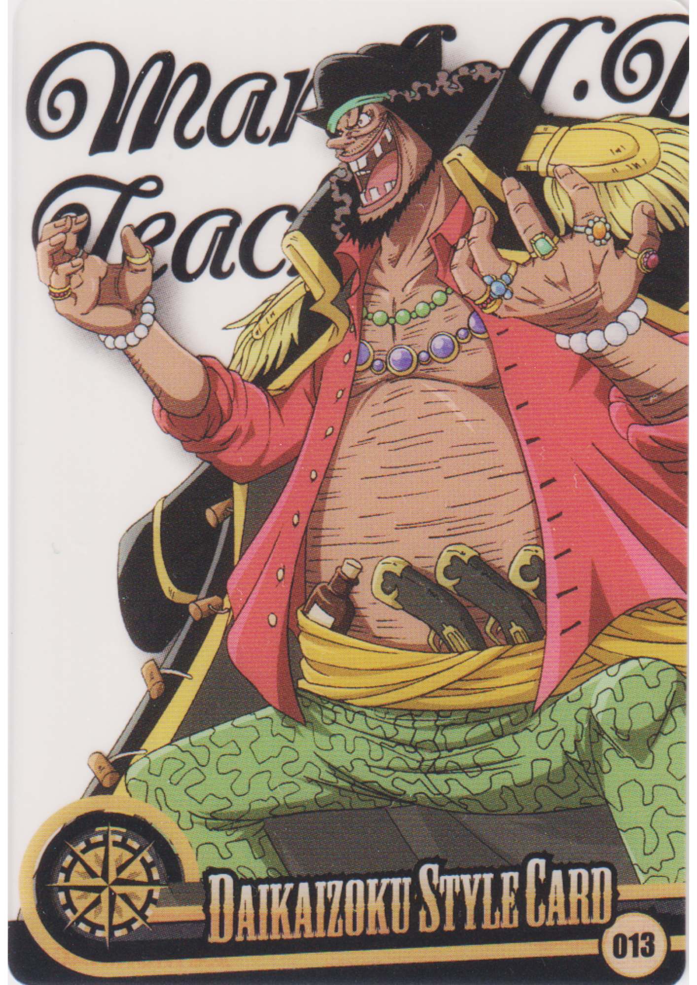 Marshall.D.Teach 013 | One Piece Morinaga Clear Cards