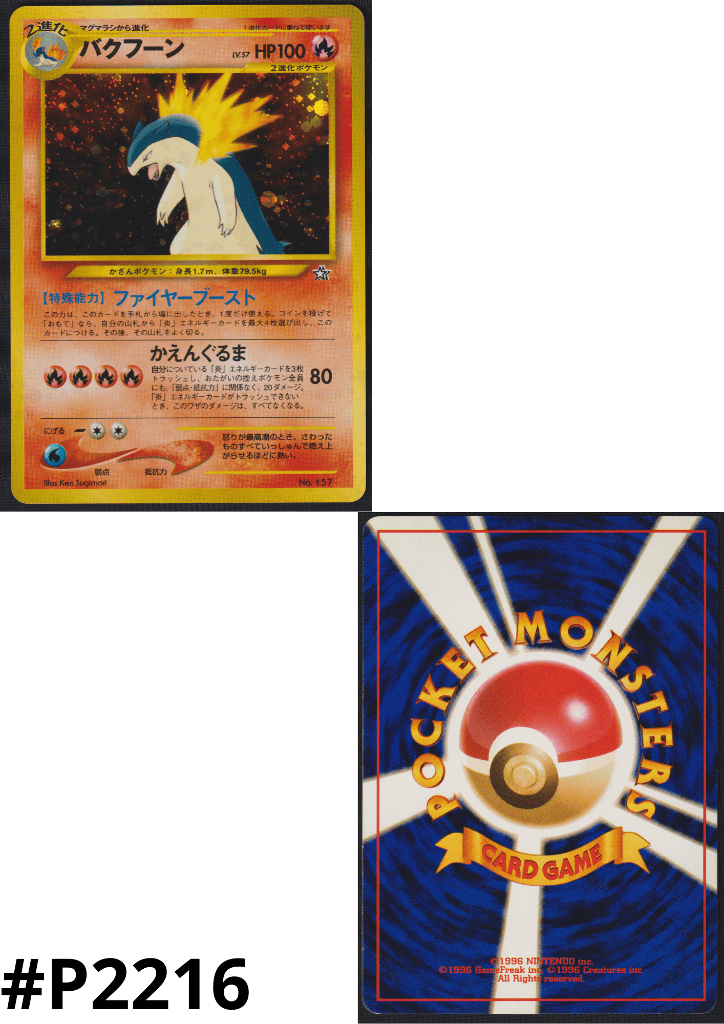 Typhlosion No.157 | Neo Premium File