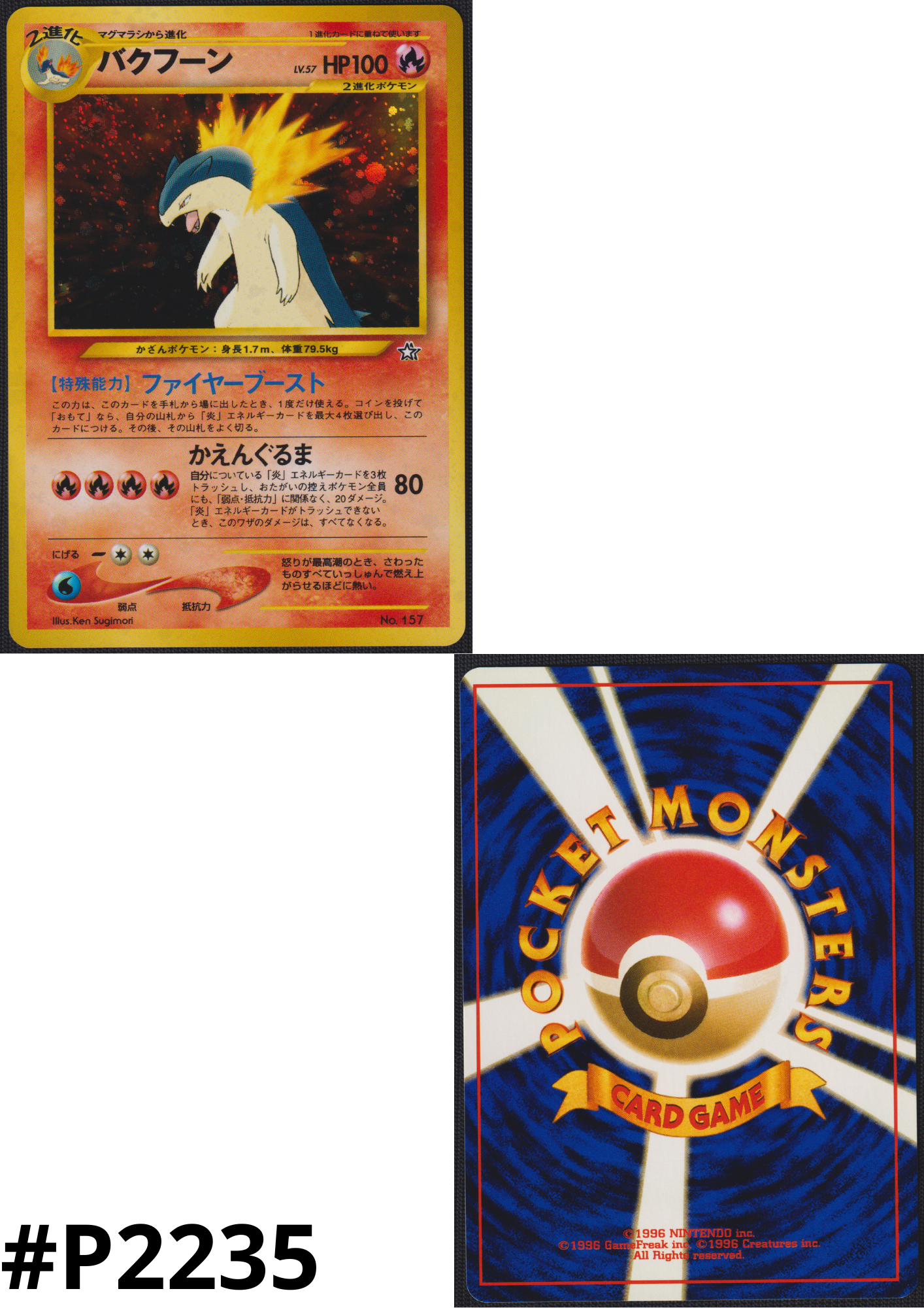 Typhlosion No.157 | Neo Premium File