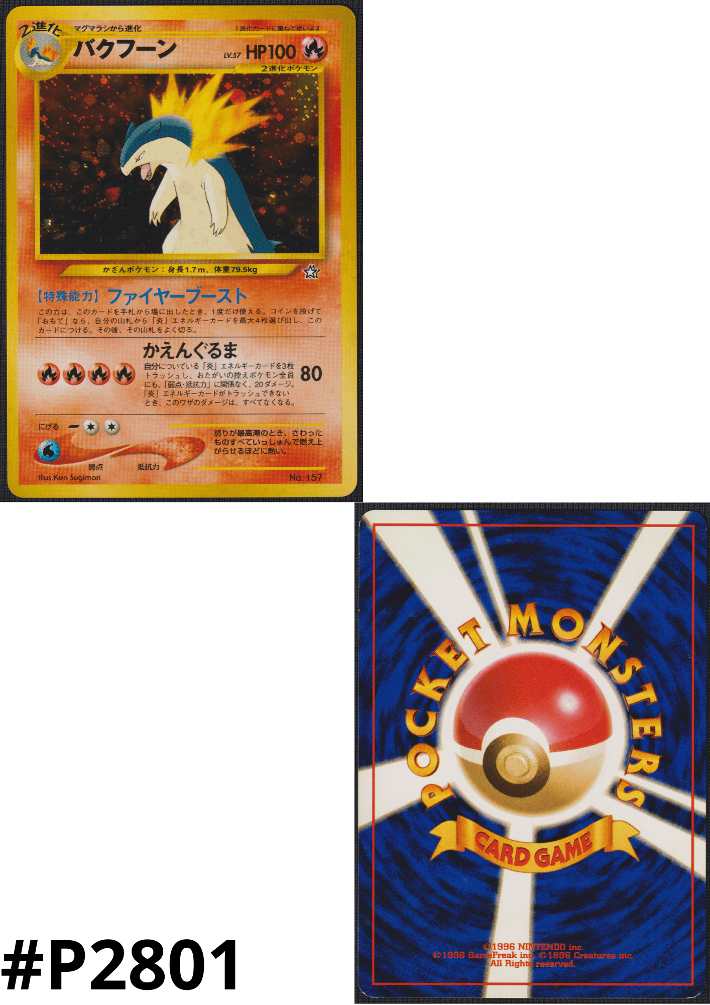 Typhlosion No.157 | Neo Premium File