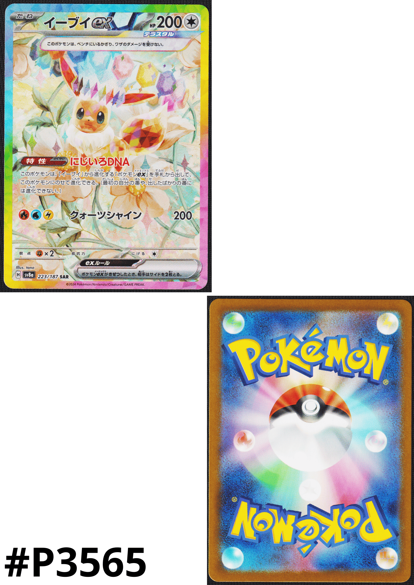 Eevee ex 223/187 SAR | SV8a Terastal Festival