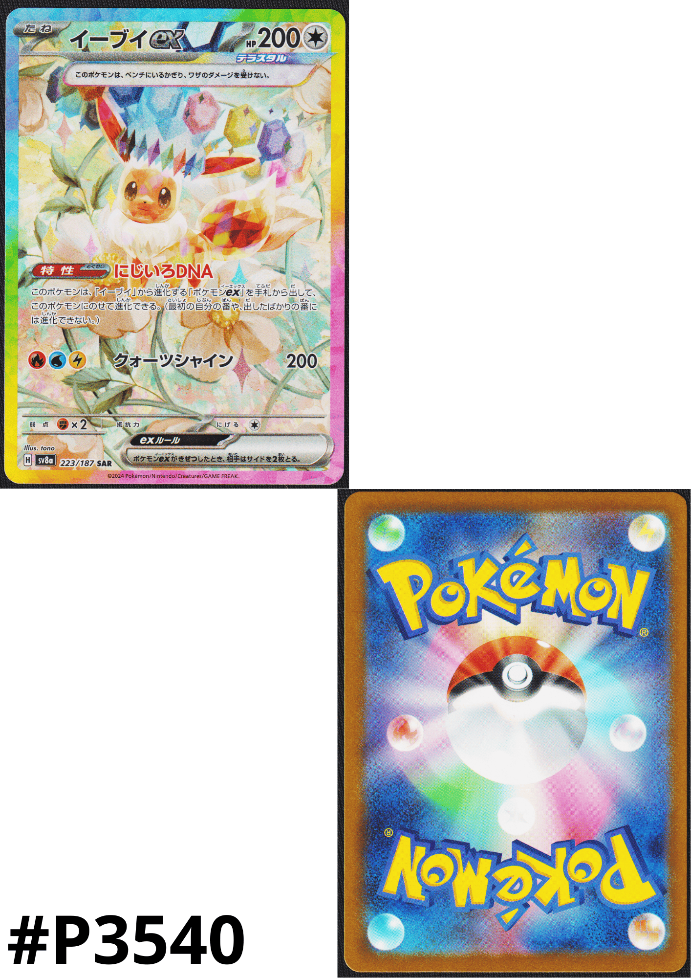 Eevee ex 223/187 SAR | SV8a Terastal Festival