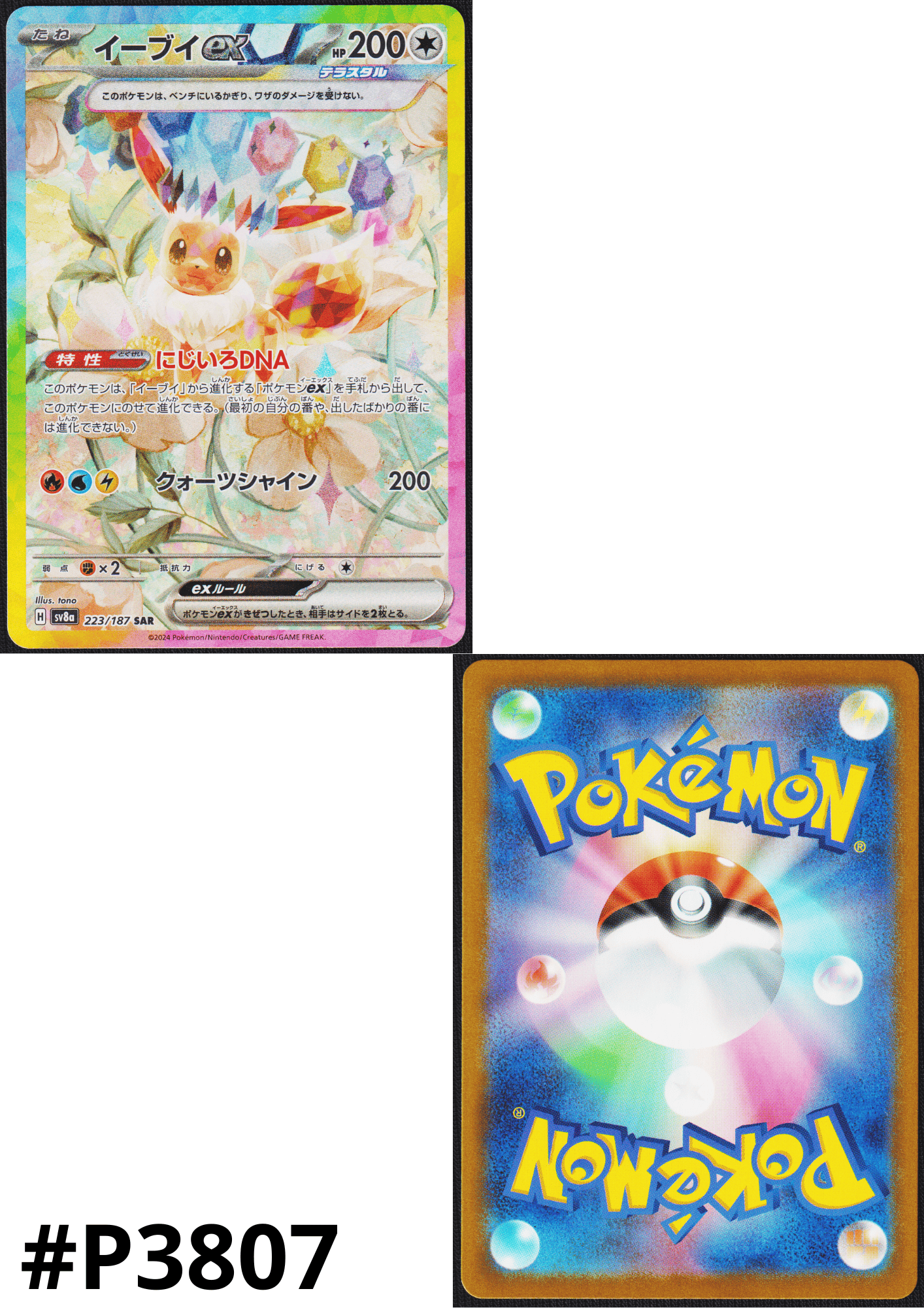 Eevee ex 223/187 SAR | SV8a Terastal Festival