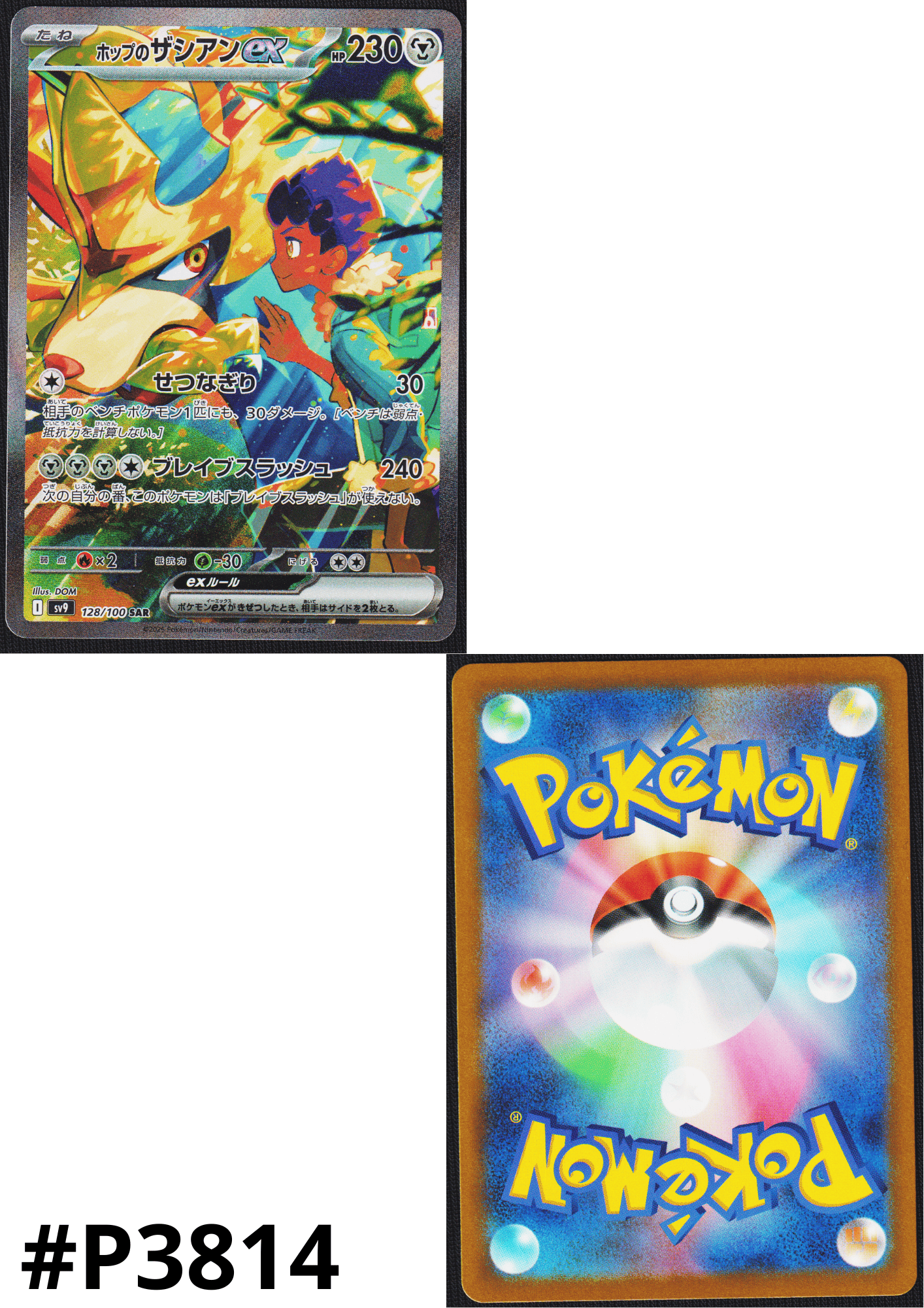 Hop's Zacian ex SAR 128/100 | SV9 Battle Partners