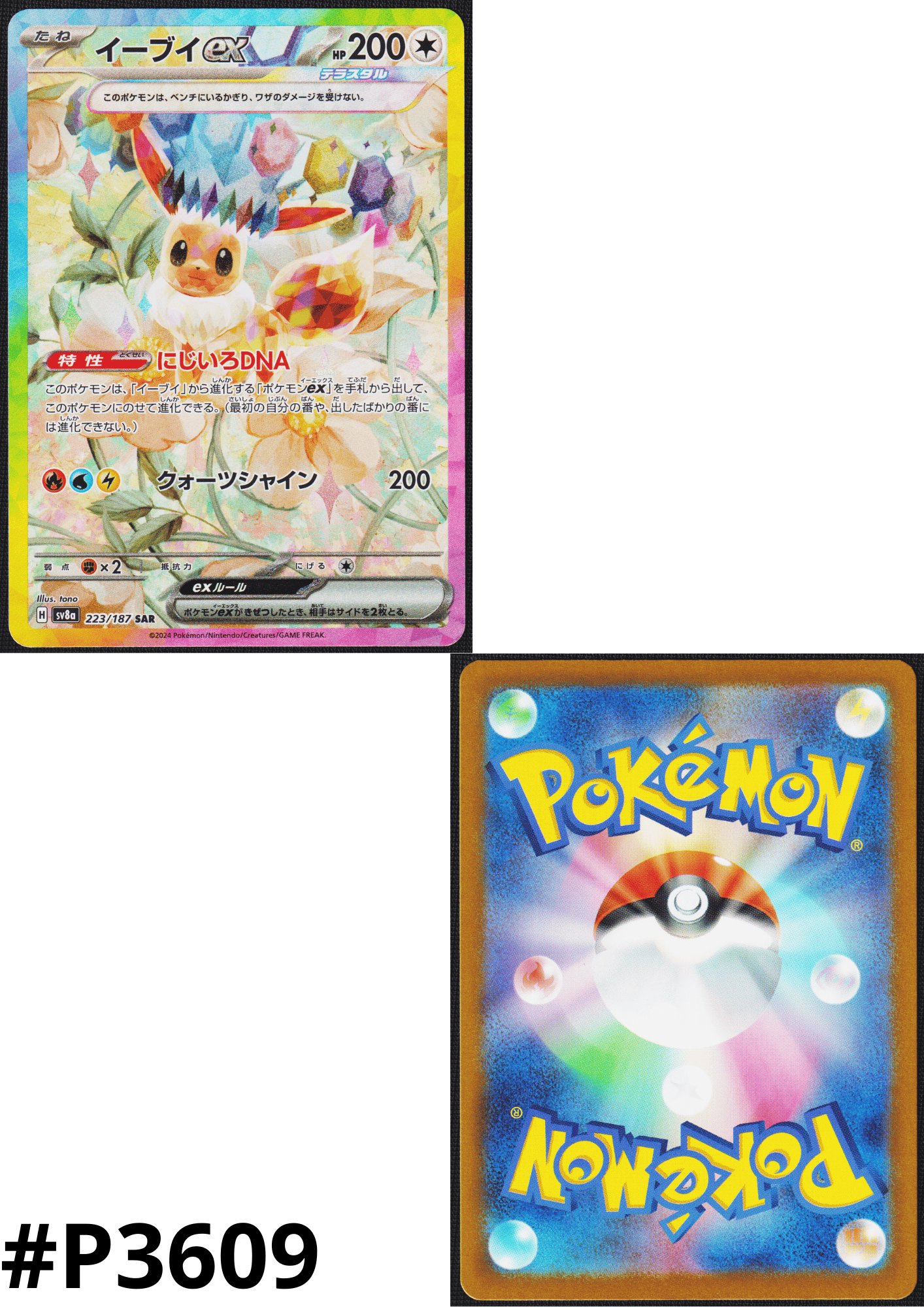 Eevee ex 223/187 SAR | SV8a Terastal Festival