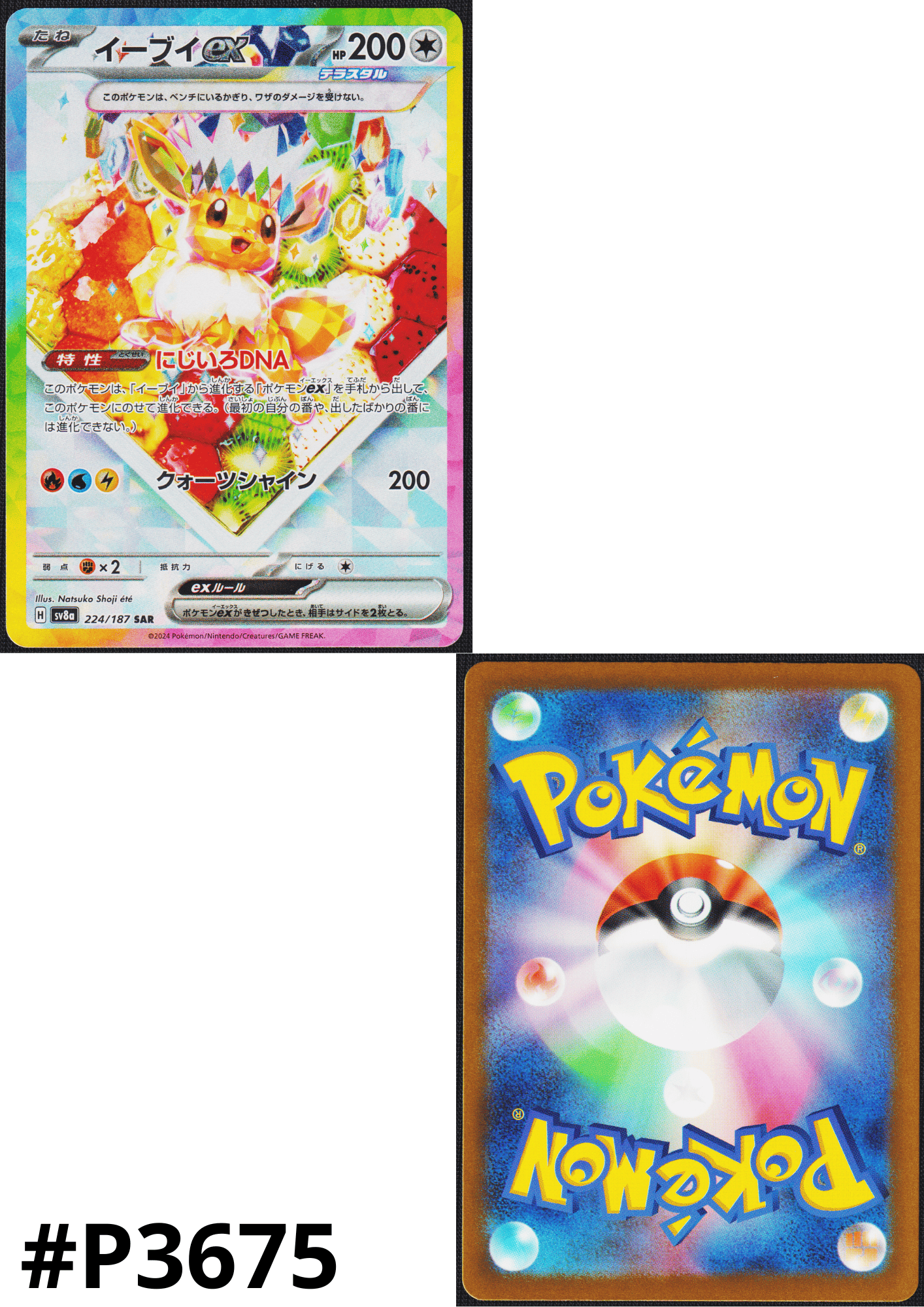 Eevee ex 224/187 SAR | SV8a Terastal Festival