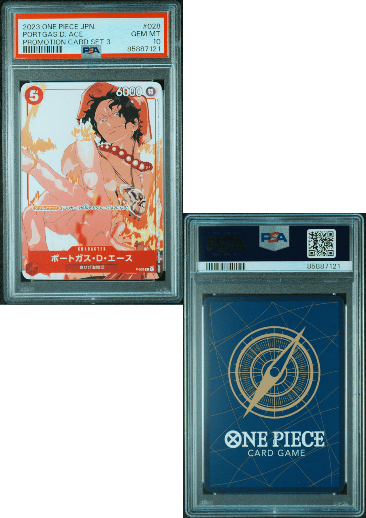 Portgas D. Ace P-028 - Promotion Card Set 3 - One Piece | PSA