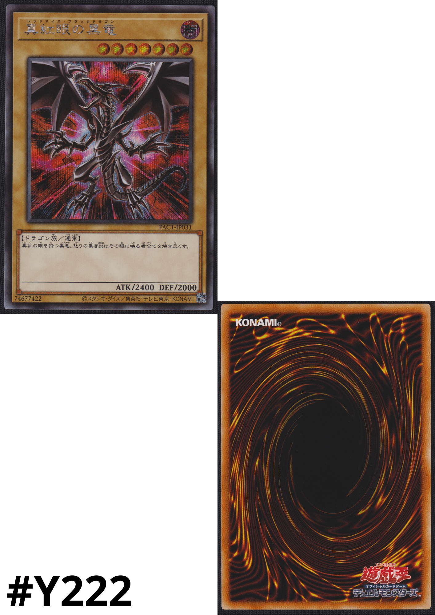 Red-Eyes Black Dragon PAC1-JP031 (Alt. Art) | Prismatic Art Collection