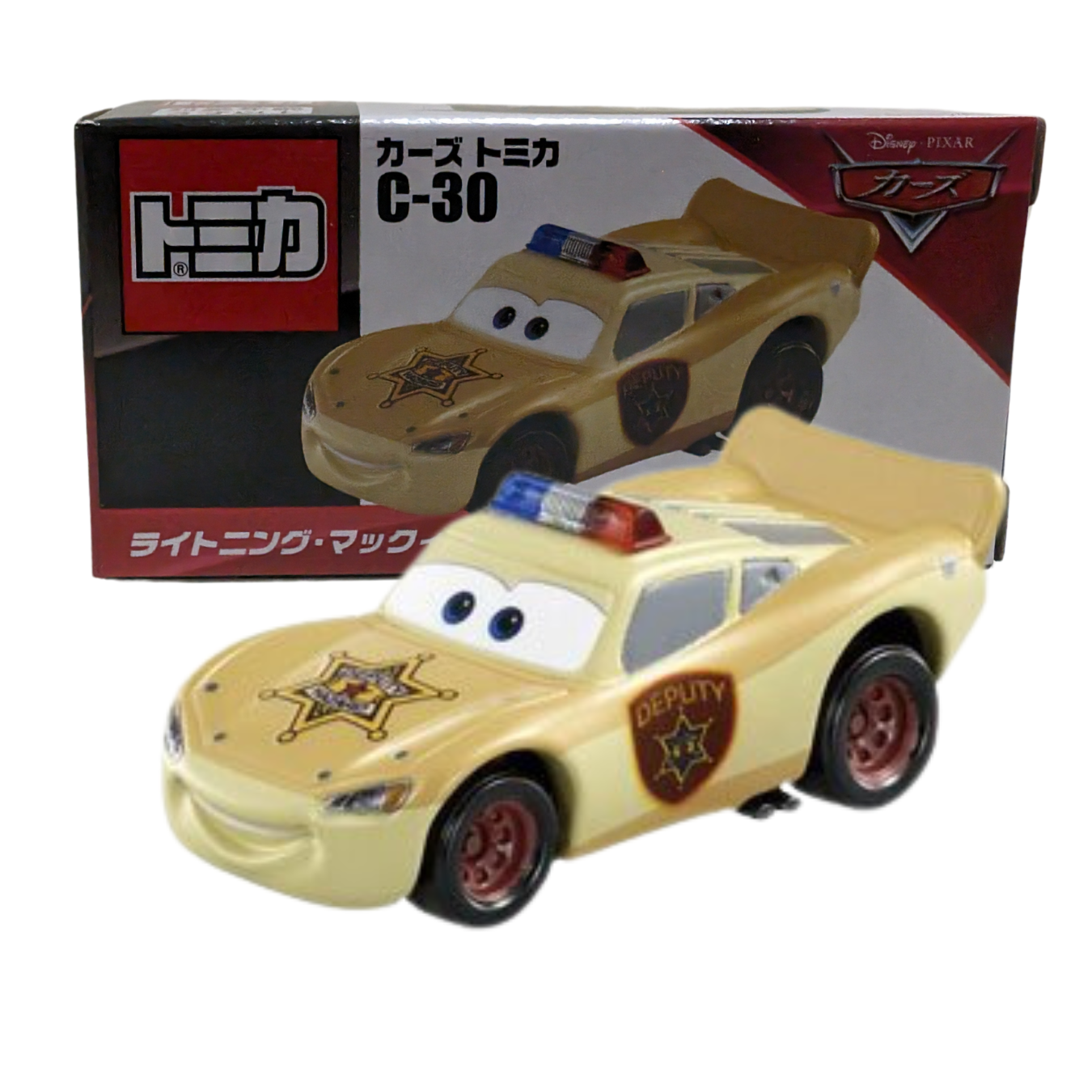 Tomica Cars C-30 Lightning McQueen (Sheriff Type) - ChitoroShop
