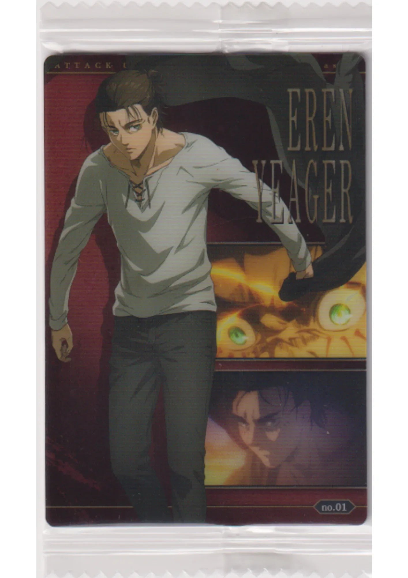 Eren Yaeger no.01 | Attack On Titan Wafer Card - ChitoroShop