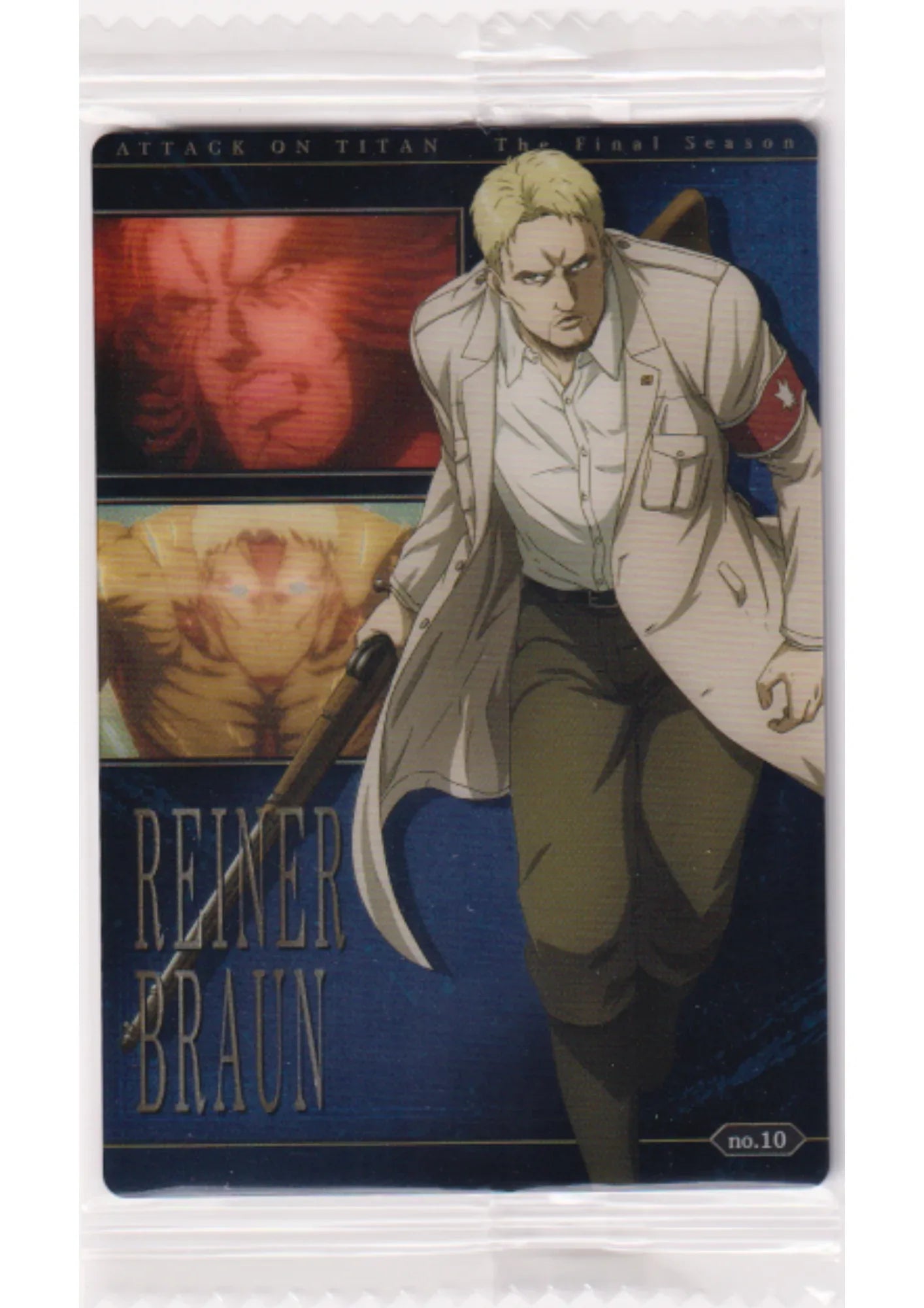 Reiner Braun No.10 | Attack On Titan Wafer Card - ChitoroShop