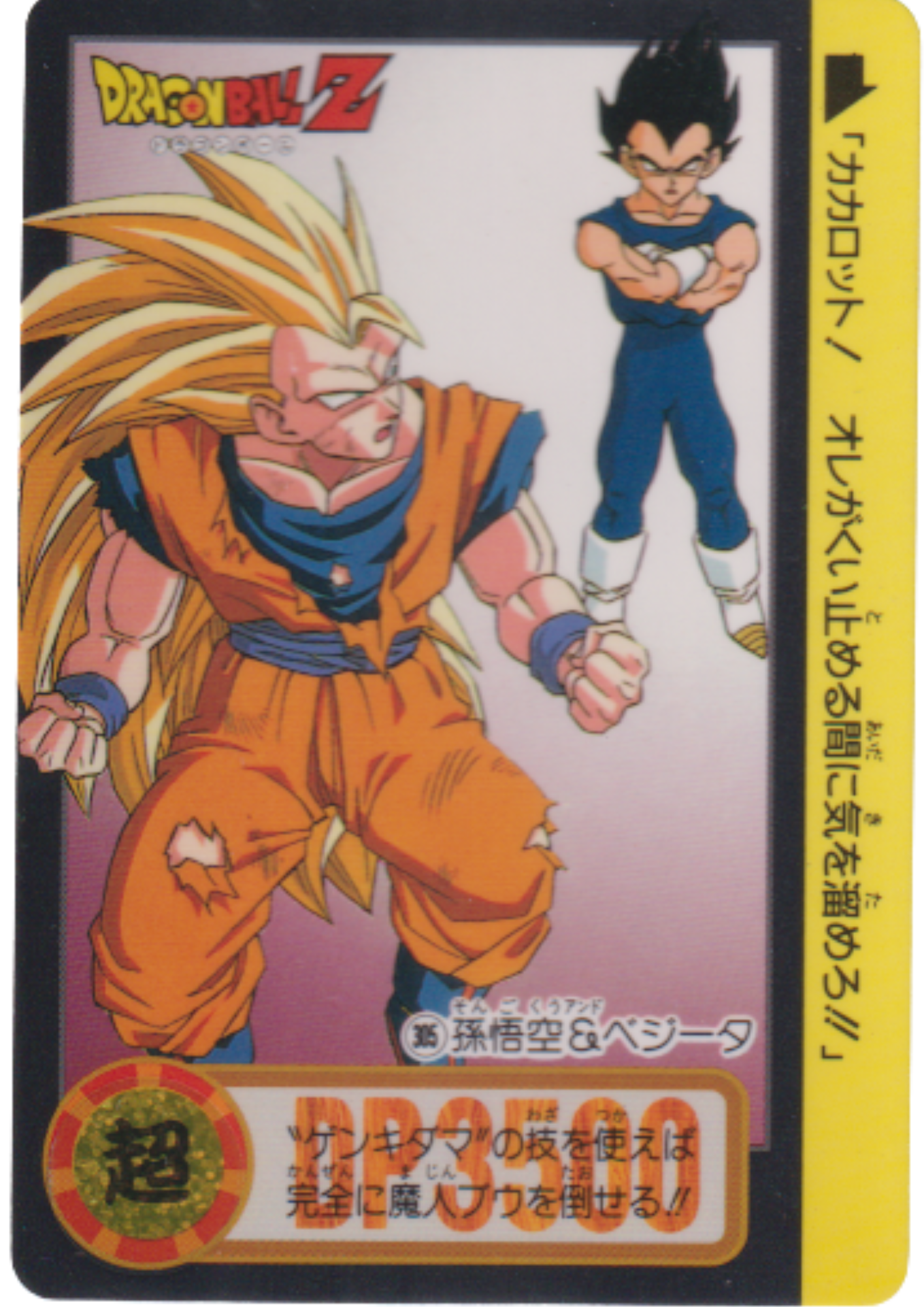 Son Goku & Vegeta No.305 | Dragon Ball Carddass Hondan