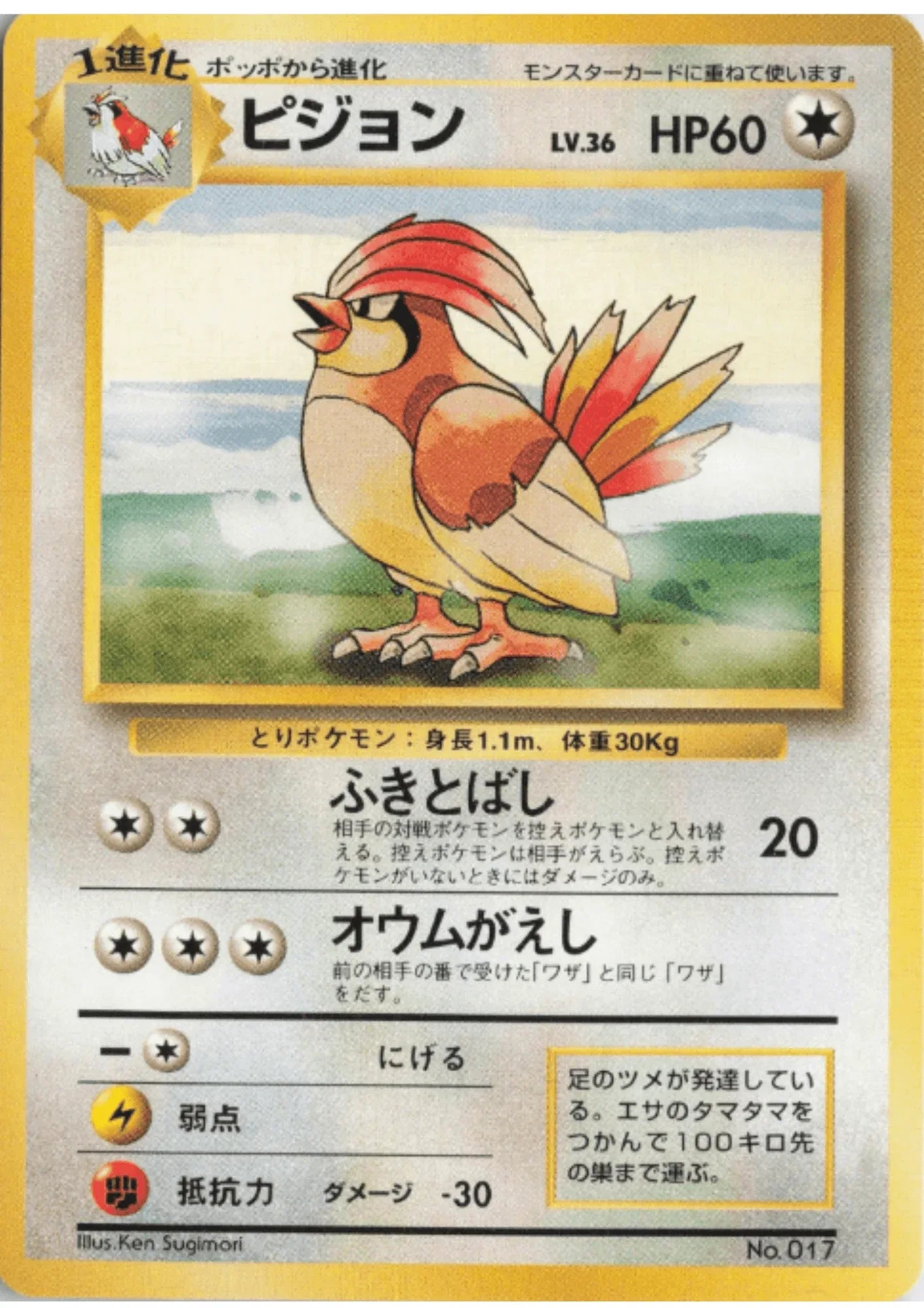 Pidgeotto No.017 | base set - ChitoroShop