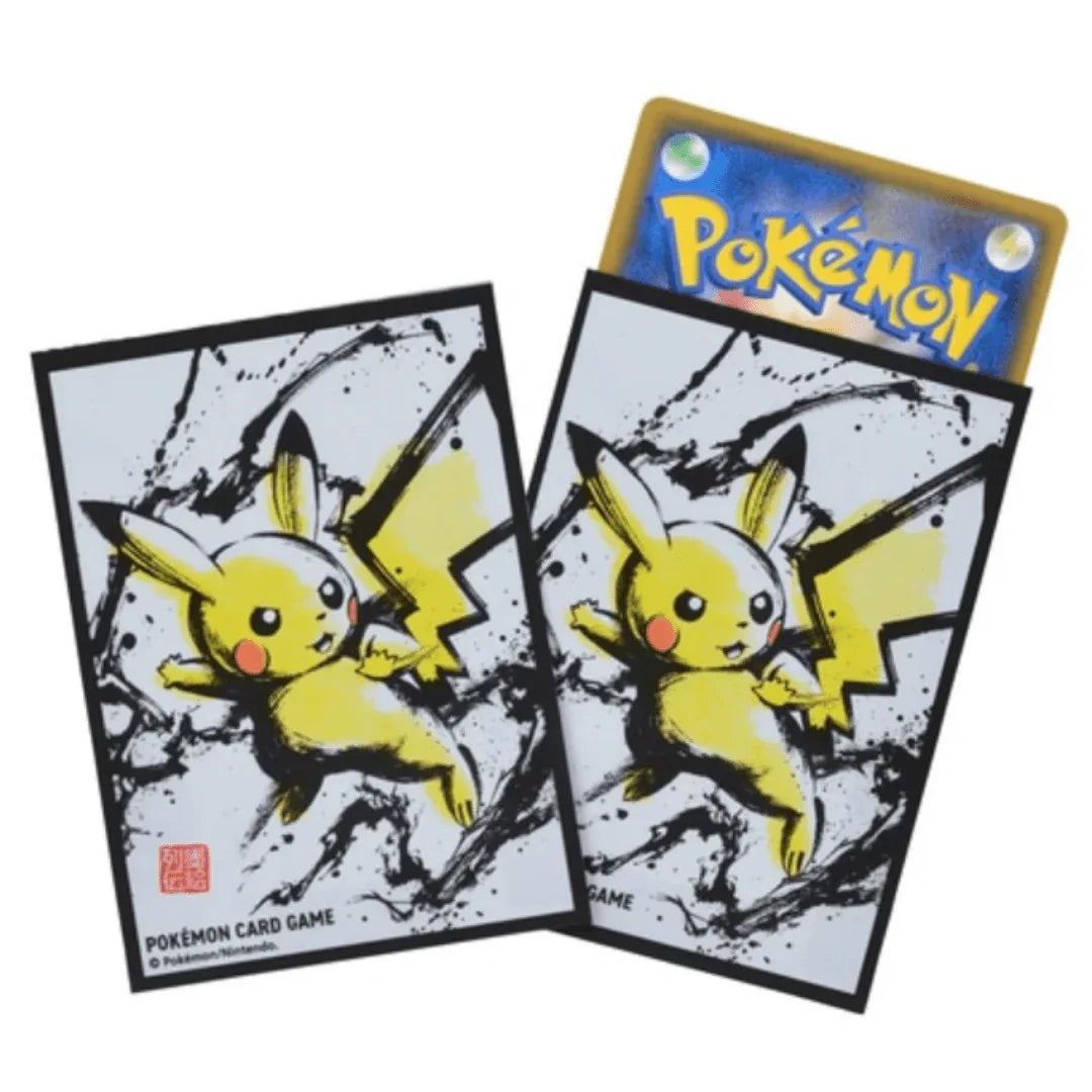 Sleeves Pokémon | Pokemon Center | Pikachu Calligraphy - ChitoroShop