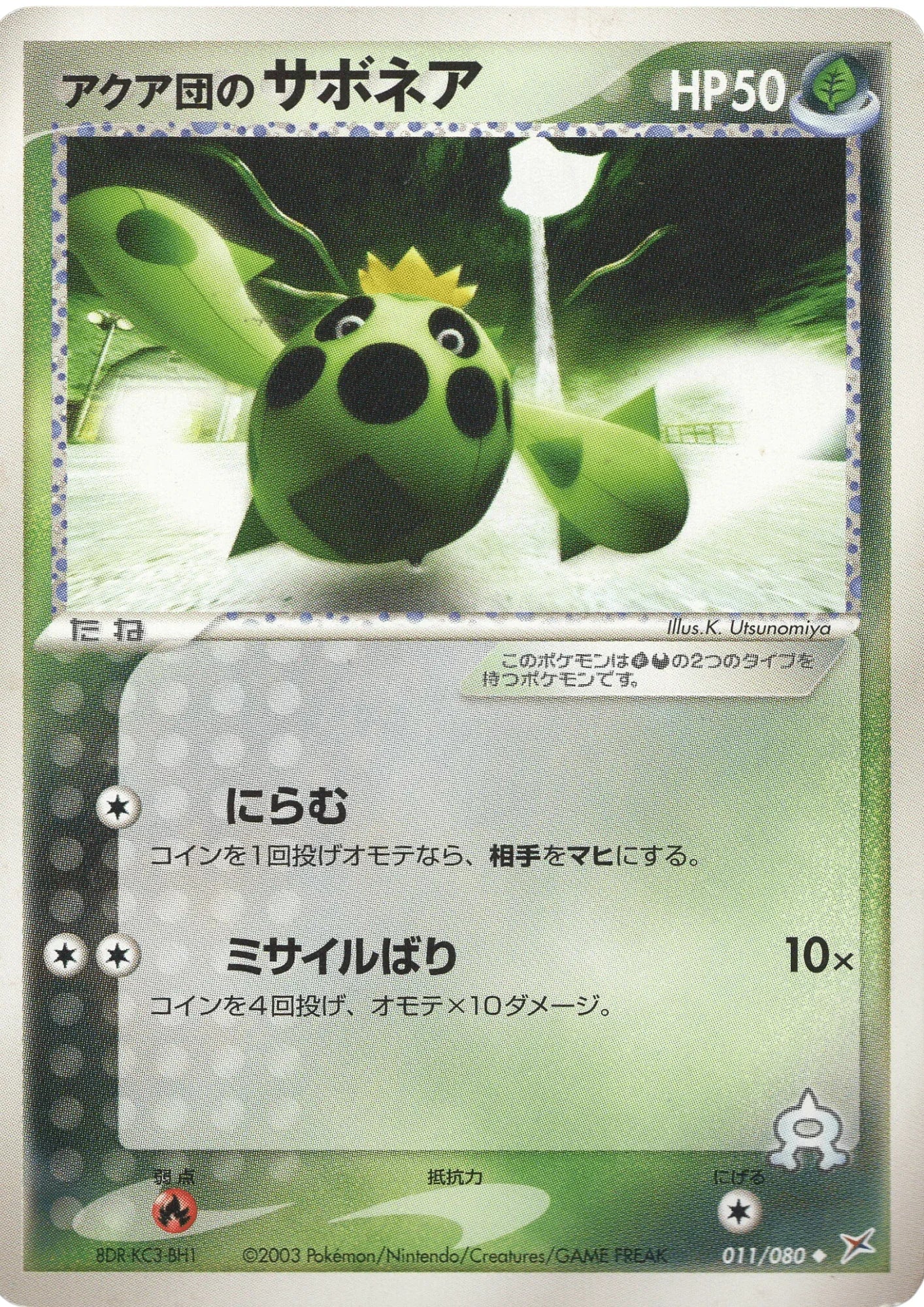 Team Aqua's Cacnea 011/080 | Magma Vs Aqua - ChitoroShop