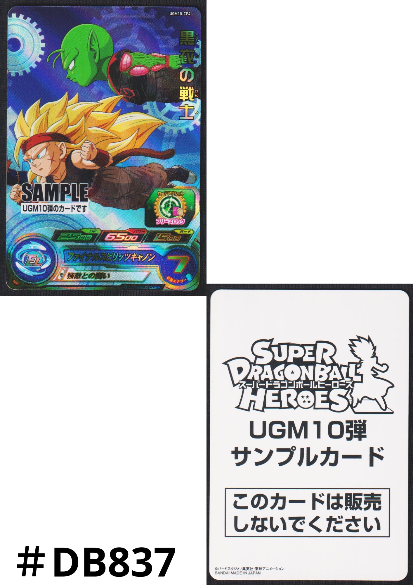 Warrior in Black UGM10-CP4 - Sample Card | SDBH Promo