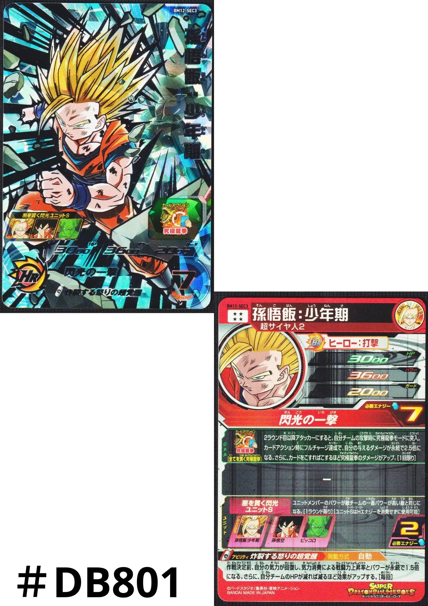 Son Gohan BM12-SEC3 | SDBH - ChitoroShop