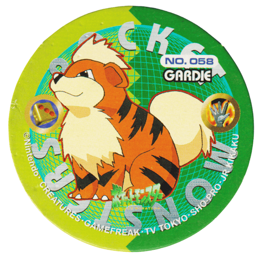 Growlithe No.058 | Pokemon MARU MENKO AMADA