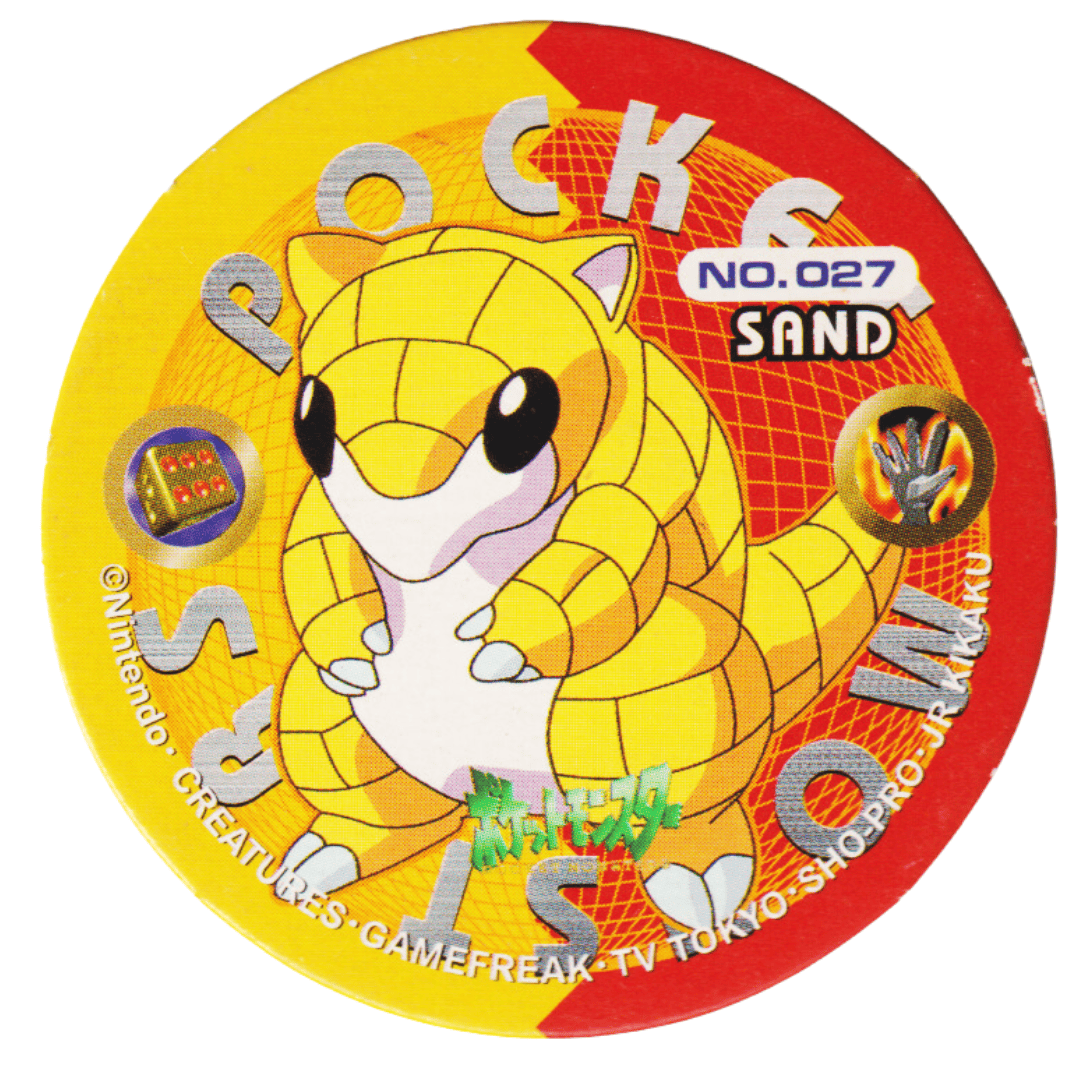 Sandshrew No.027 | Pokemon MARU MENKO AMADA