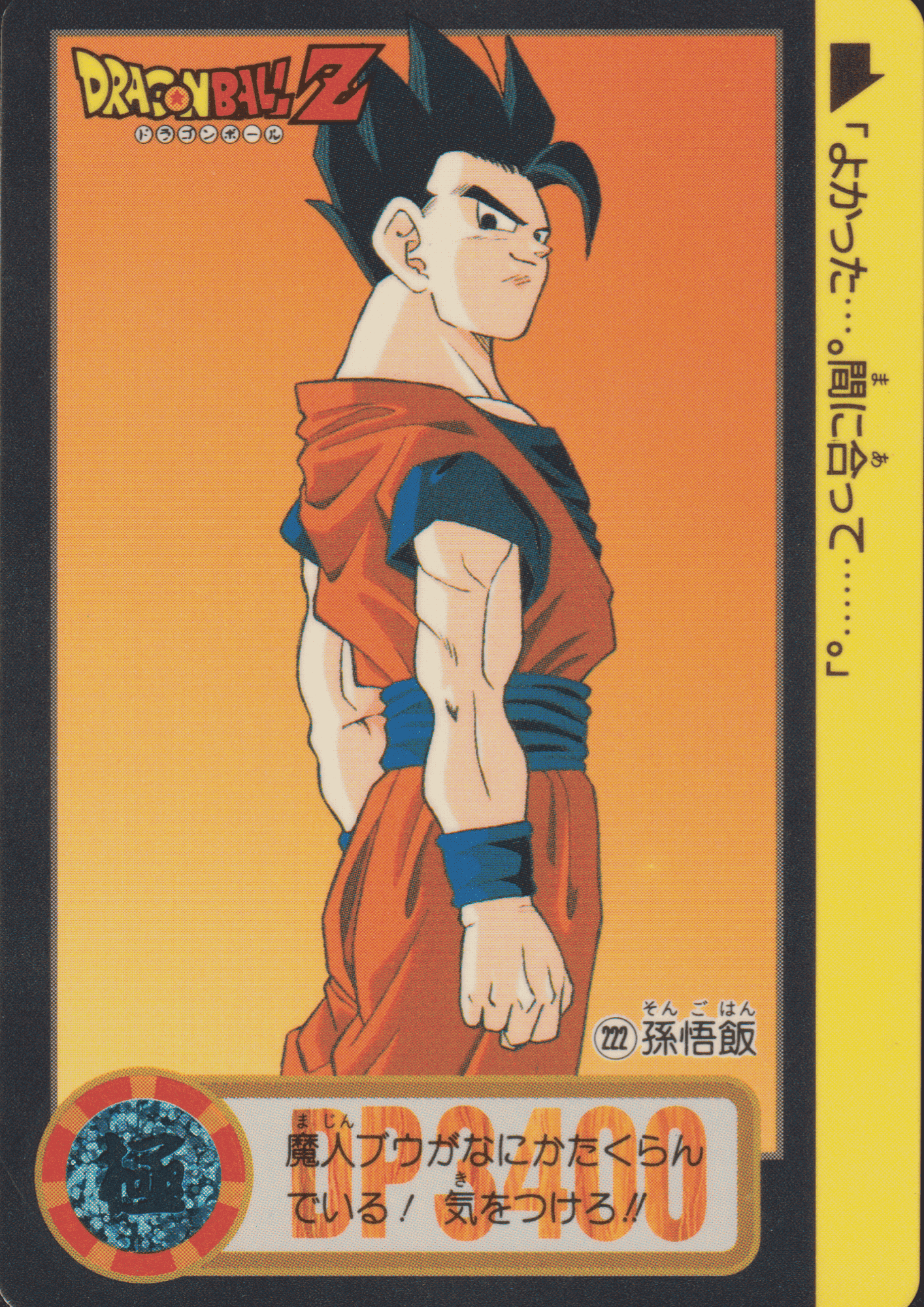 Gohan No.222 | Carddass Hondan ChitoroShop