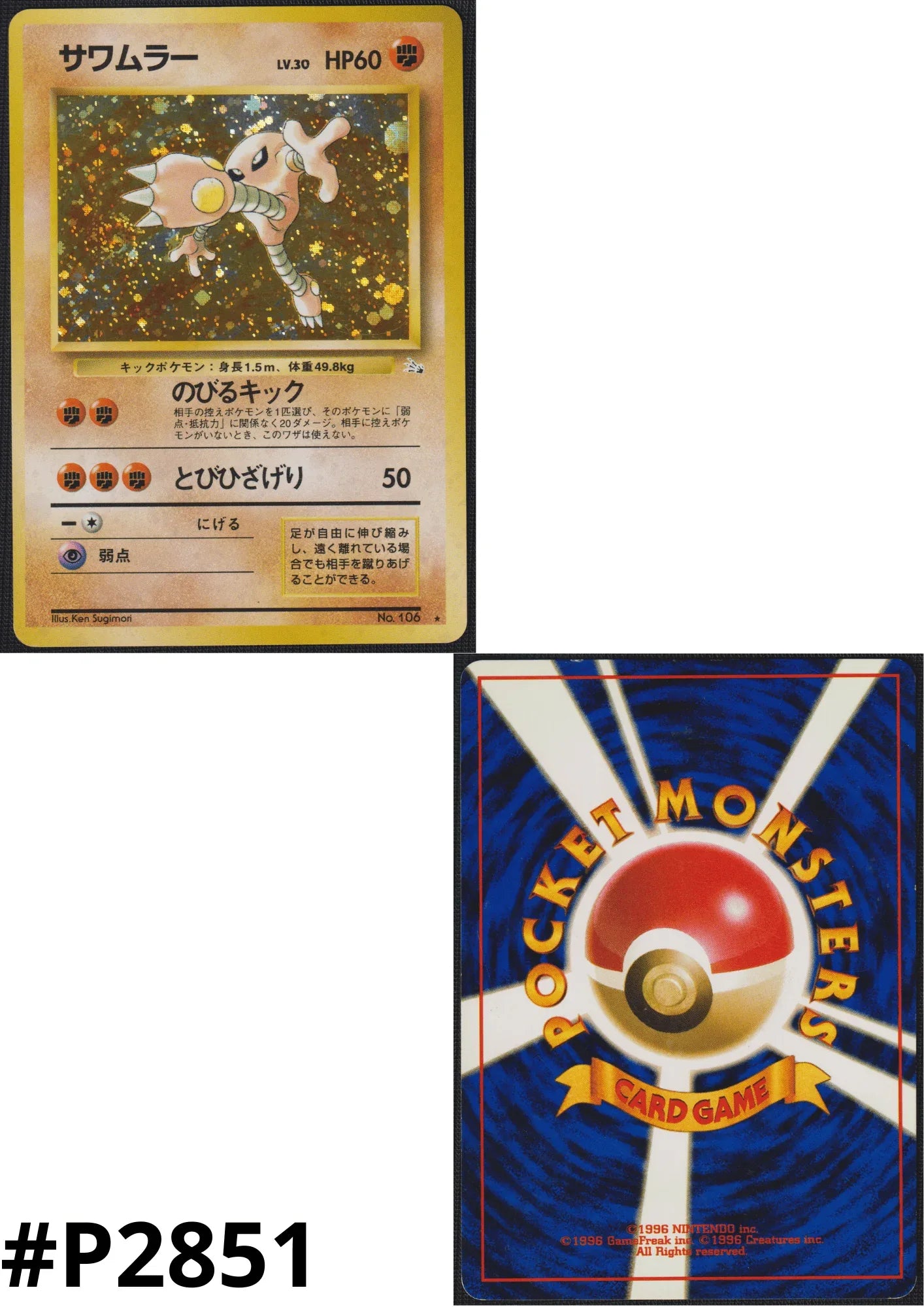 Hitmonlee No.106 | Fossil | ChitoroShop Hitmonlee No.106 | Fossil | ChitoroShop
