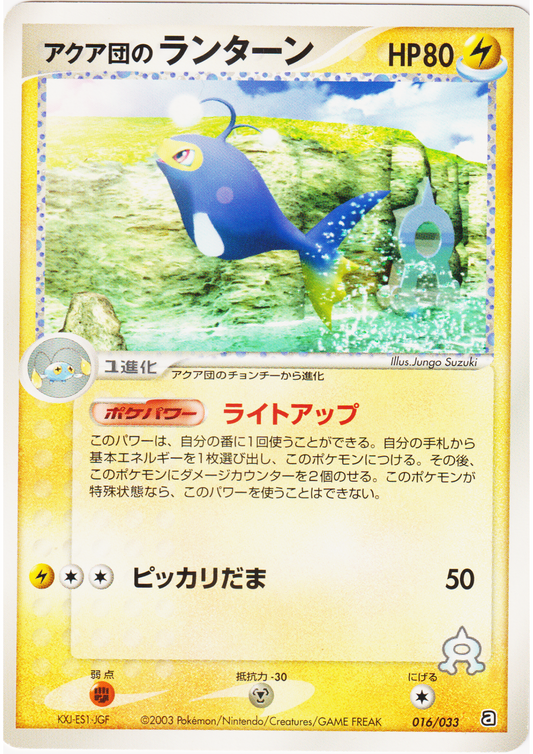 Team Aqua's Lanturn 016/033 | Aqua Deck Kit