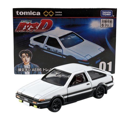 Tomica Premium No.01 Initial AE86 Trueno (Takumi Fujiwara)