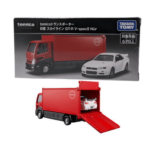 Tomica Premium: Transporter Nissan Skyline GT-R V-Spec II Nür