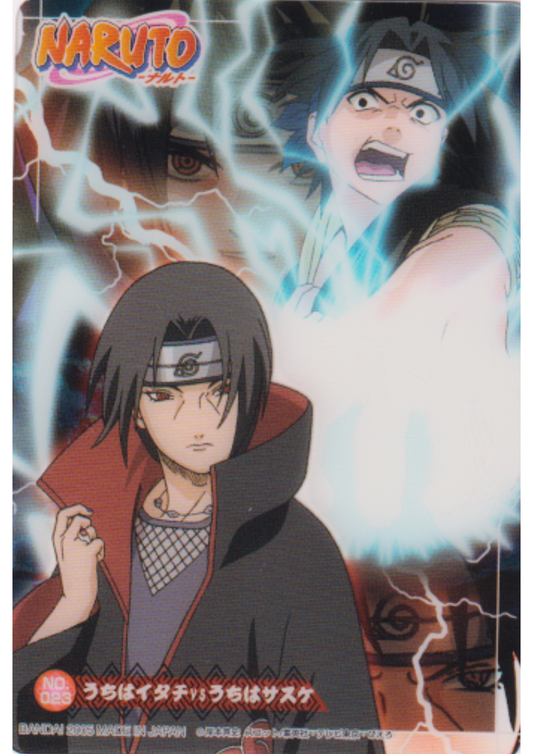 Itachi & Sasuke NO 023 | Naruto Bandai Clear Card