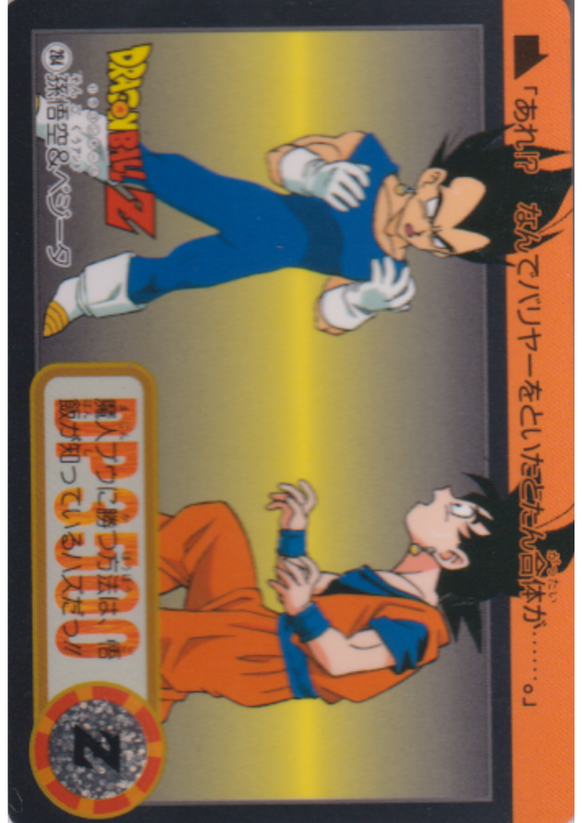Son Goku & Vegeta No.284 | Dragon Ball Carddass Hondan