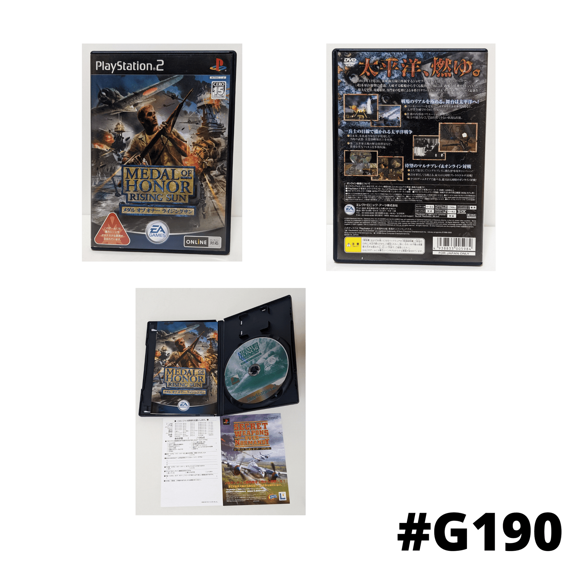 2003 EA Medal Of Honor: Rising Sun Playstation 2 Video Game Disc In Box - New Zealand - Foto 7